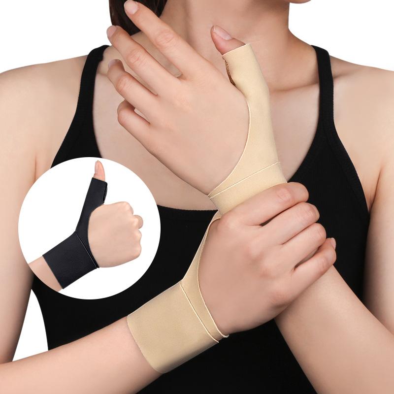 1 Pair Elastic Thumb Wrist Support Sleeve – Breathable Compression for Arthritis, Tendonitis, Sprains, and Sports (Left & Right Hand)