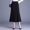 Drapey Fishtail High-Waisted Black Skirt - Slimming, Hip-Hugging, Elegant (2026 Spring)