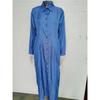 Women's Denim Maxi Dress Tencel Linen Cotton Blend Polo Collar Button Down Long Sleeve Casual Dress With Pockets