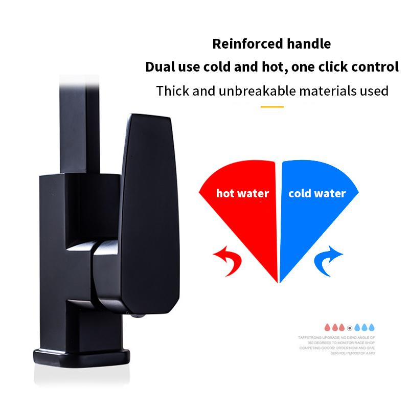 Kitchen Water Faucet Crane Mixer 360 Degree Rotation Taps Brushed, Galvanized, Black Kitchen Muddy Faucet Kitchenware