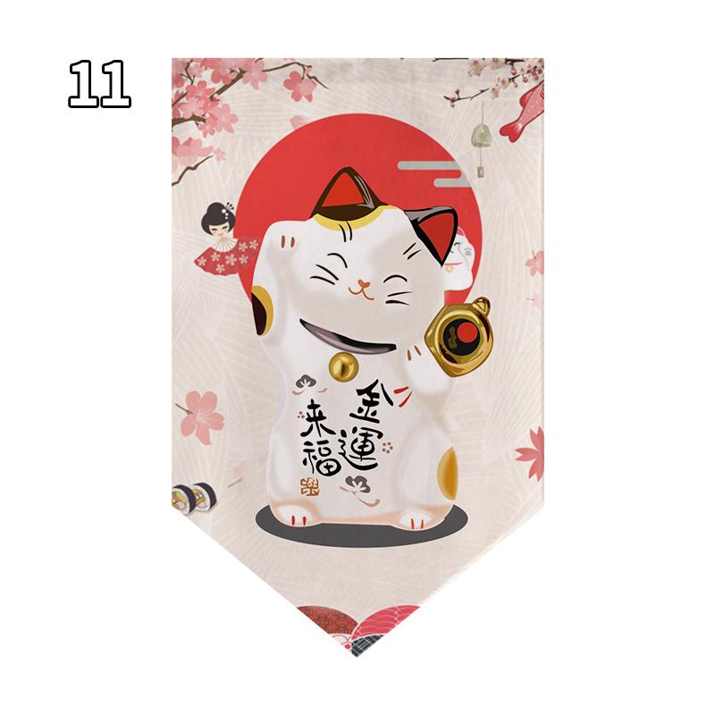 Kitchen Decor Horizontal Curtain Lucky Cat Partition Restaurant Shop Door Head Curtain Pennant Bedroom Hanging Half Curtain