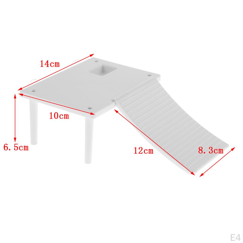 Akvarijní želva plazivá plošina Plovoucí ostrov Lezecký rampový žebřík s přísavkami