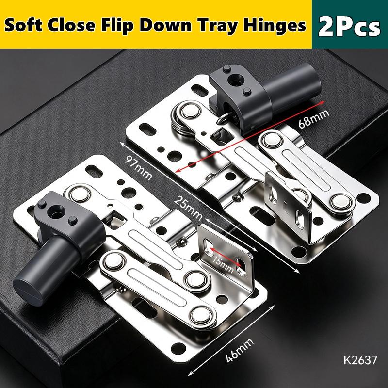 Xiaomi Self-Closing 45 Degree Pivot Hinges, Soft Silent Tip Out Tray & Cabinet Hinges, Heavy-Duty Self-Closing for Kitchen/Bathroom