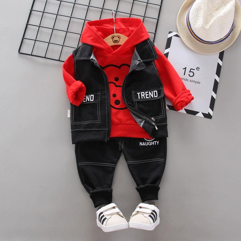 Children's Clothing Autumn Outfit, Men's Hooded Set, Children's Hoodie, Hooded Sweatshirt Color Blocked 2-piece Set