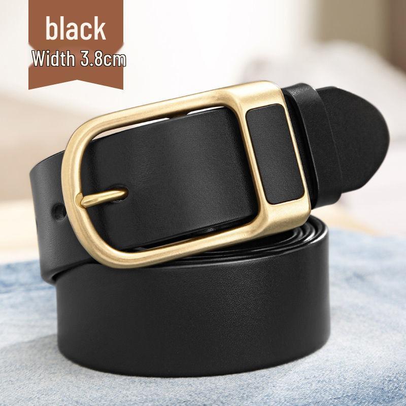 Men's Retro Leather Belt with Pin Buckle – Bestseller Casual Belt for Men