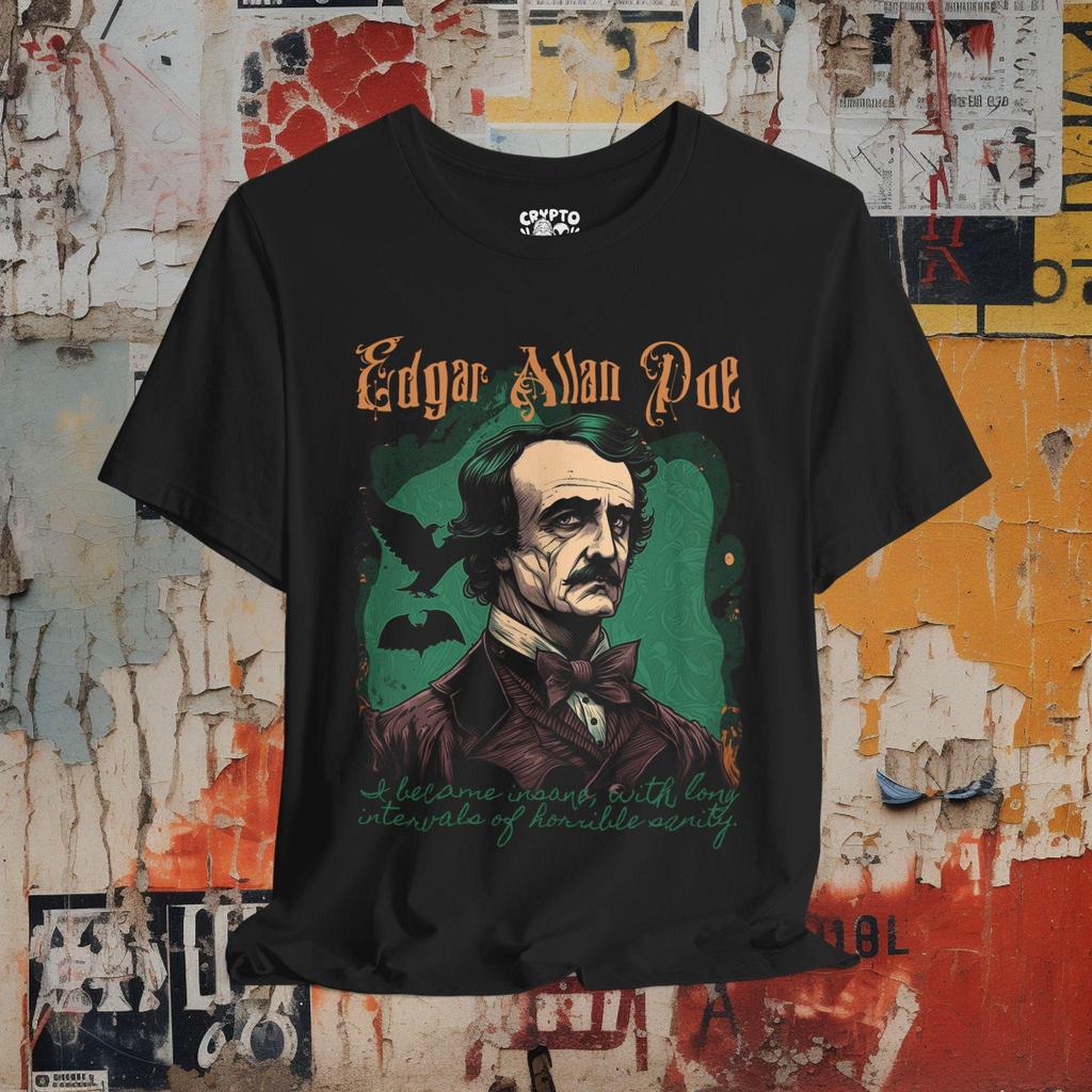 Edgar Allan Poe Shirt horror fans Goth Punk fashion gift for Halloween lovers gifts for goths gifts for book lovers and horror movie fans