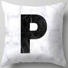 Marble Letter Print Pillowcase Decorative Pillow Sofa Cushion Cover Home Decor Pillowcase