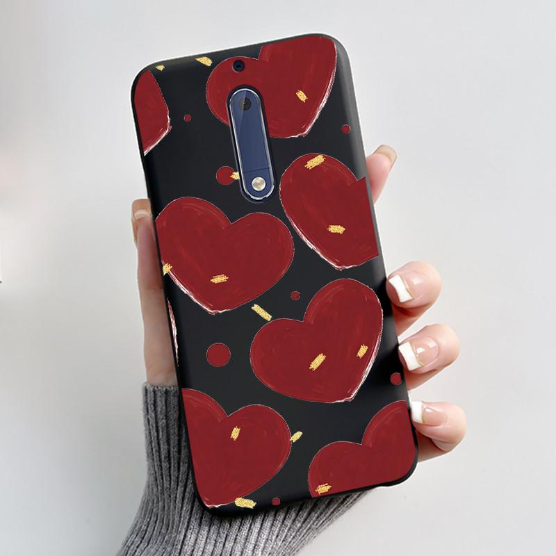 Casing For Nokia 5 Aesthetic Fashion Cute Cat Cartoon Black Soft TPU Phone Case For Nokia 5 Cover TA-1053 TA-1024 Housing Bumper