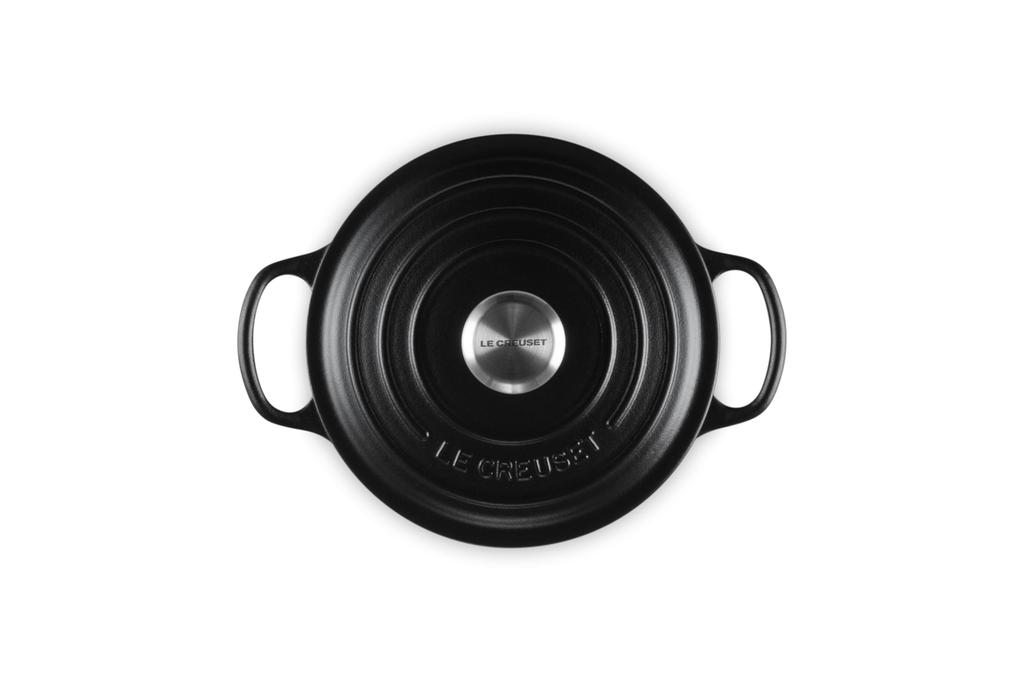 LE CREUSET Cocotte Japonaise Cast Iron Enamel Pot, 18 Cm, Matte Black, Gas, Induction, and Oven Compatible [Official Japanese Product]