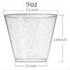 30 Pieces Glitter Cups 9 Oz 270ml Juice Cup Disposable Wine for Parties Christmas Water