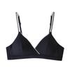 Original French triangle cup underwear women's big breasts show small and thin sexy bra comfortable modal bra