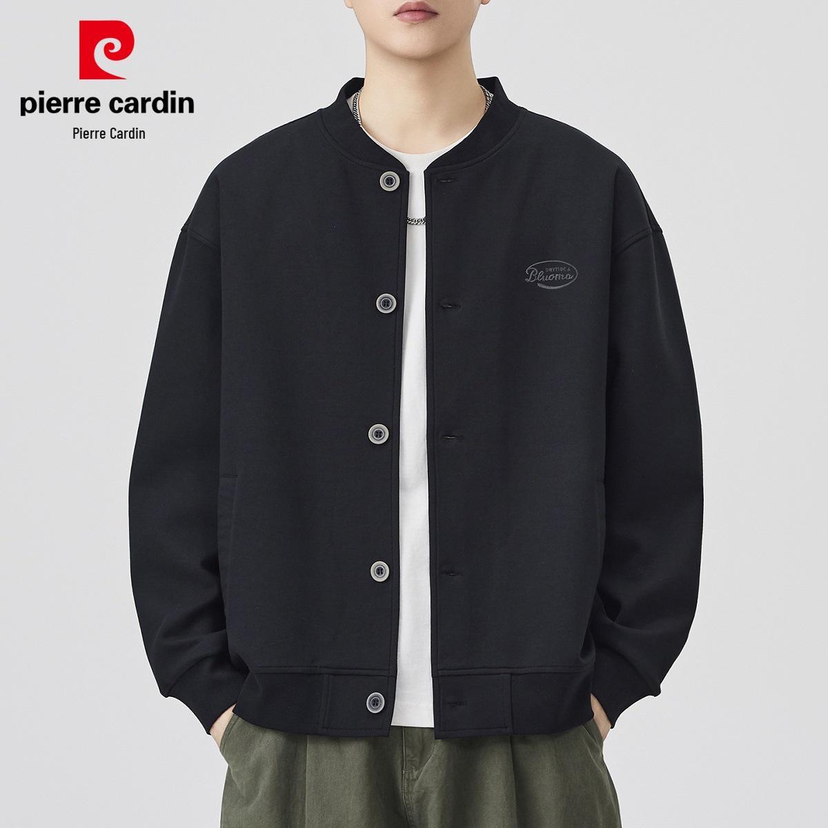 

Pierre Cardin Men s American Cardigan Hoodie Winter 2025 Loose Casual Baseball Jacket XL for 121-140 lbs