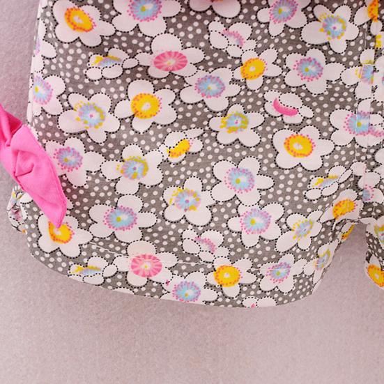 2 bucăți/set ținută pentru fete cu imprimeu floral cu mâneci mușcă din bumbac cu gât rotund tricou drăguț pentru purtarea zilnică