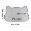 Silicone Pet Feeder Mats Cat-shaped Cat Placemat Portable Pet Bowl Mat  Kitten Feeding