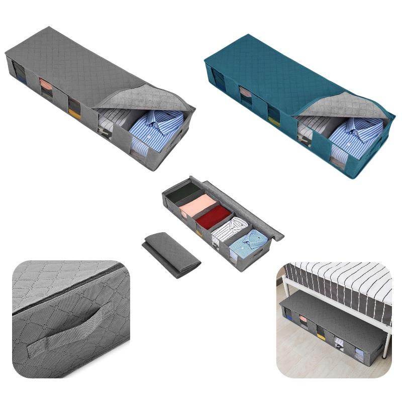 Foldable Non-woven Bed Bottom Storage Bag For Clothes And Quilts Moisture-proof And Dustproof