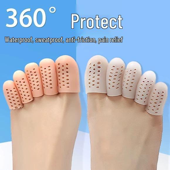 Silicone Big Toe Protector & Breathable Separator for Anti-Chafing, Anti-Cracking, and Moisturizing.