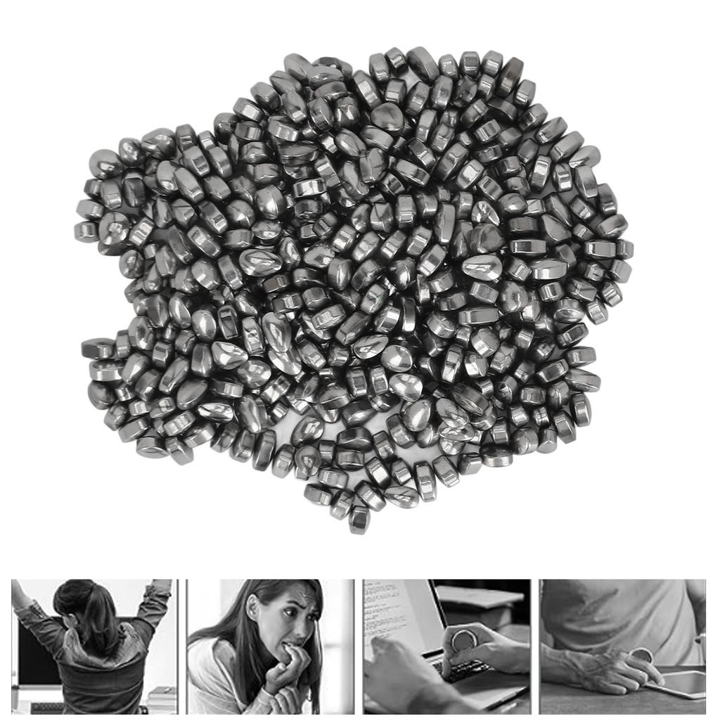 510pcs Magnetic Ferrite Putty Stones Decompression Satisfying Magnet Rock Silver Small Size