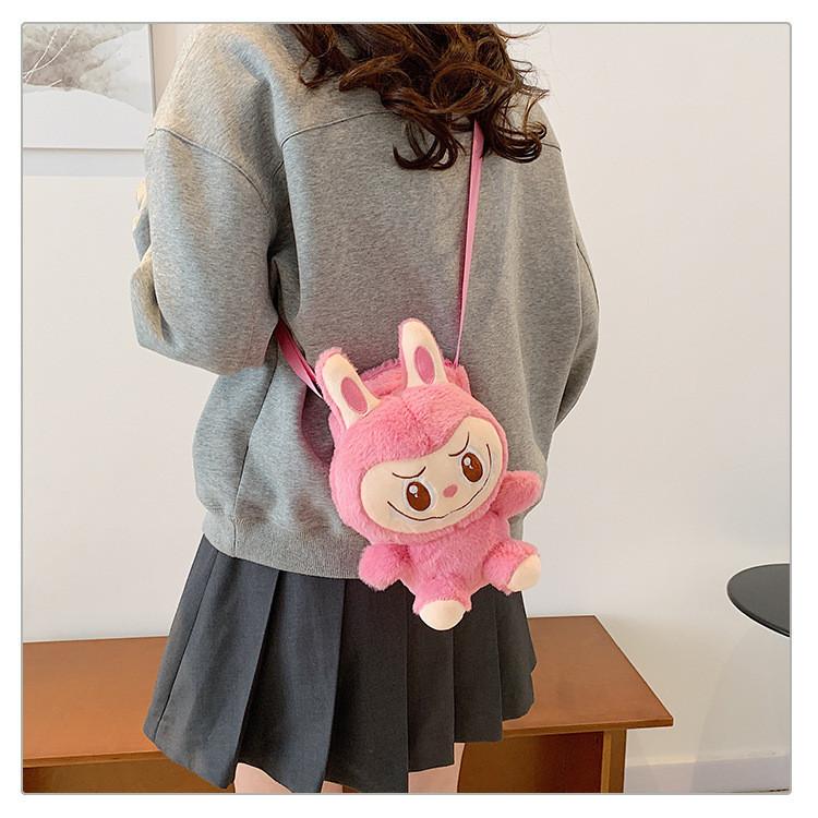 Character Plush Cartoon Shoulder Crossbody Bag For Kids And Use School
