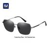 HLA Men's Polarized Square Frame Sunglasses