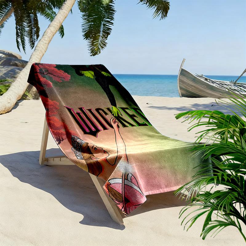 Wicked Print Beach Towel, Large Soft Quick Dry Towel for Beach Camping Swimming