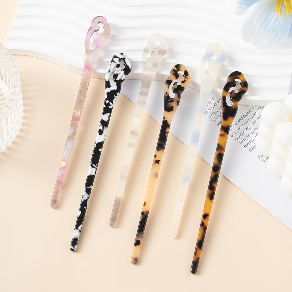 Cloud Chinese Hair Stick Vintage Acetate Marbled Women Hairpins Headdress Headwear Hair Stick Bun Jewelry Hair Accessories
