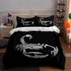 Silver Scorpion Silhouette Bedding Duvet Cover Sets Duvet Covers Pillowcases Gifts (1 * Duvet Cover 2 * Pillowcases, Without Duvet Insert)