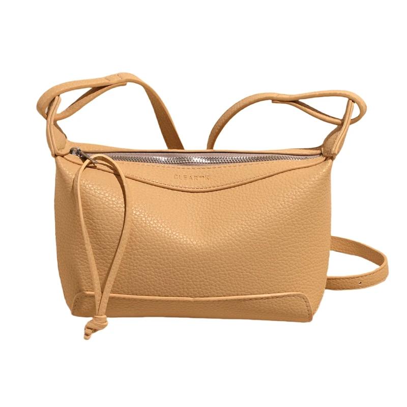 New Sense of Luxury Solid Zipper PU Pillow Shoulder Bags for Women 2026 High Quality Temperament Classic Commute Crossbody Bags