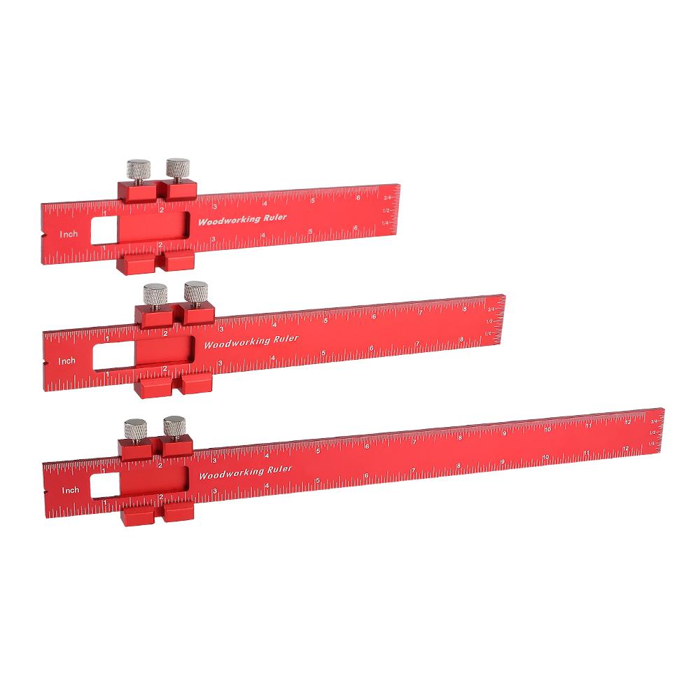 

3 шт. 18 см/23 см/33 см алюминиевый сплав разметочный инструмент деревообрабатывающий линейка глубиномер измерительные инструменты деревообрабатывающий скользящий измеритель