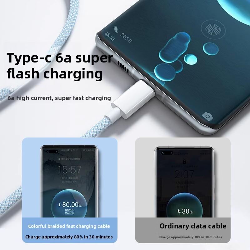 High Quality 3-in-1 Weave Charging Cable Micro USB Type-C Fast Charger Multi Usb Port Charging Cord Data Cable for Mobile Phone