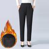 Middle-aged Women's Pants Thickened Autumn and Winter Mother Loose Solid Color Cotton Pants the Elderly Grandmother Warm Pants Versatile
