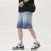 Updated Tennis Gradient Denim Cropped Pants Summer Wide-Legged American Active and Leisure Leisure Shorts