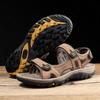 Store Ægte Læder Herre Sandaler Sommer Herre Strand Sandaler Udendørs Sandaler Til Mænd