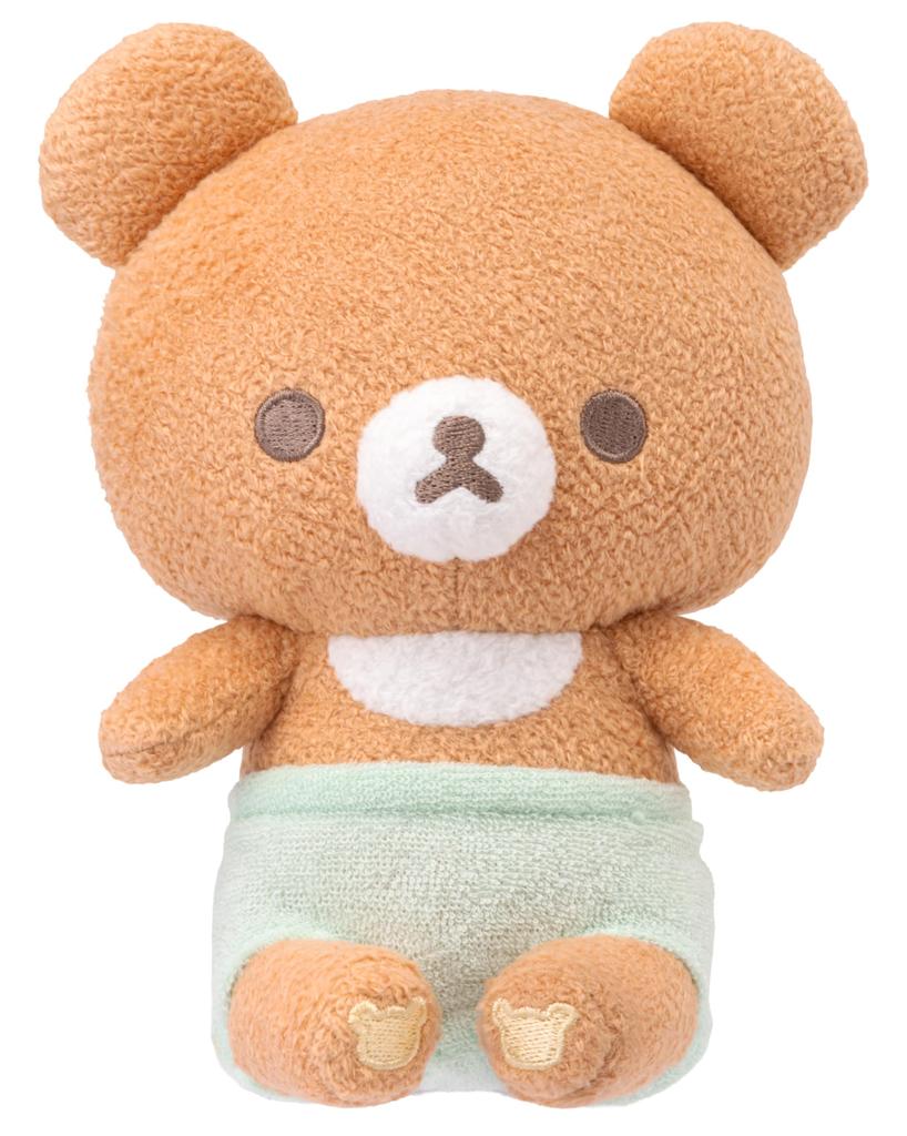 AGATSUMA Rilakkuma Baby Washable Plush Toy - Chairoikoguma (Suitable for Ages 0 Months and Up)