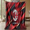 AC Milan Theme Blanket Soft Flannel Blanket Plush Throw Blanket Cozy Sofa Bed Blanket for Home Decor