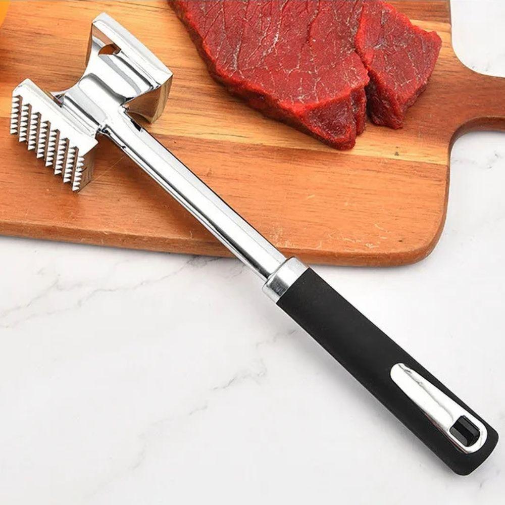 Aluminum Zinc Zinc Alloy Loose Meat Hammer Square Head Meat Beating Tool Beef Tenderizer  Restaurant