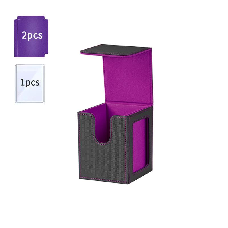 100+ Trading Card Deck Box PU Leather Gathering Card Toy W/ Magnetic Closure Game Cards Storage Game Card Case Protector