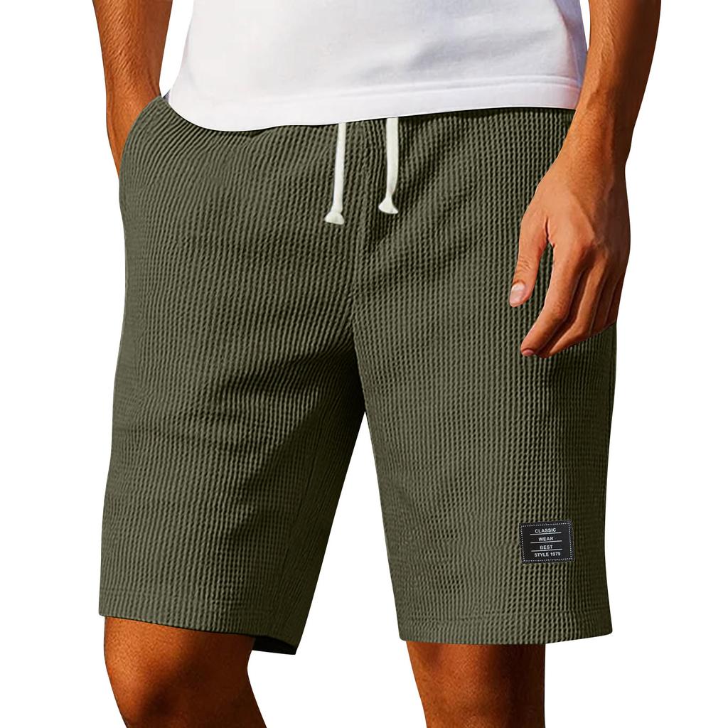 Herren Sommer Kordelzug Gerade Beine Shorts Lässig Locker Sportshorts