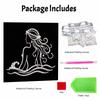 Elegant Mermaid Pearl Art Kit with Frame Sparkling Bead Canvas Cozy Home Decor Creative DIY Craft Gift for Relaxation and Wall Art