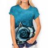 3D Rose Blume Print T Shirt Sommer Kurzarm Top Fashion Floral Grafik Harajuku T-shirts Für Frauen Kleidung T-Shirts Mädchen