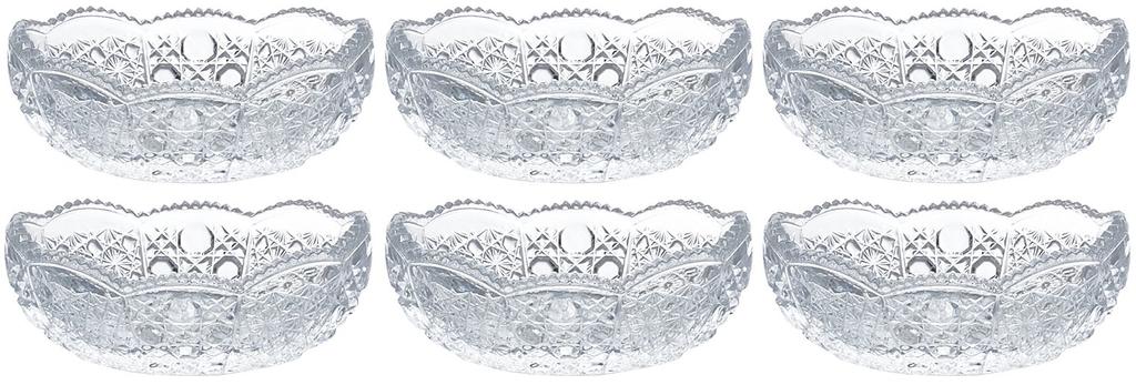 ADERIA Small 9 x x Height cm Peeking Delicacy Set of Made in Japan Bowl, Clear, Max. 5.6 3.8 Holder, 6, NT-146
