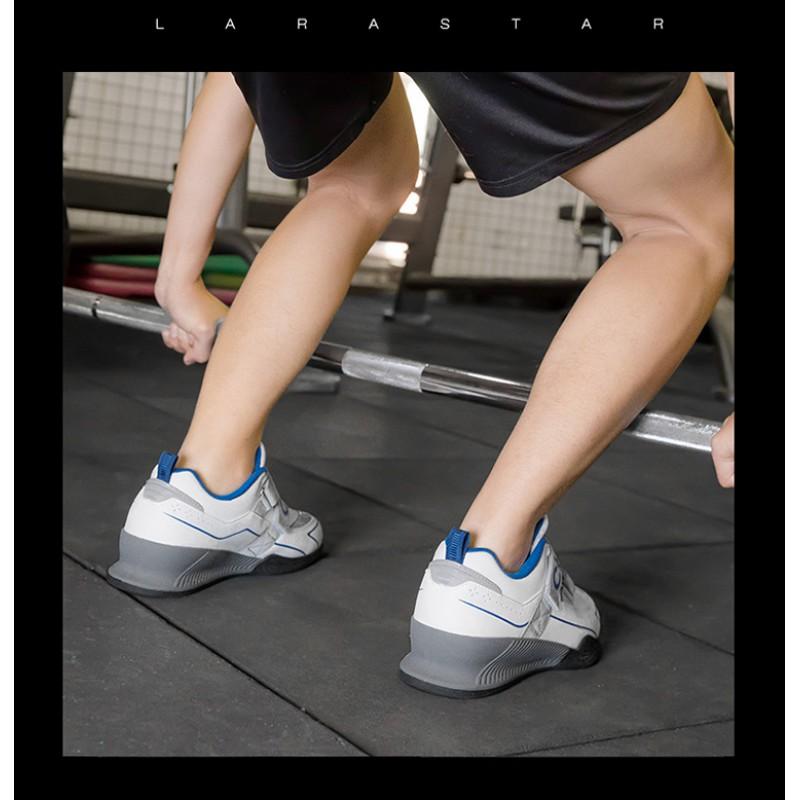 Mens Weightlifting Shoes Low-Cut Squat Training With Hook Loop Gym Fitness Indoor Workout