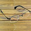 Half-Rim Titanium Oval Optical Glasses Frame – Lightweight Metal Eyewear for Men and Women with Modern Design