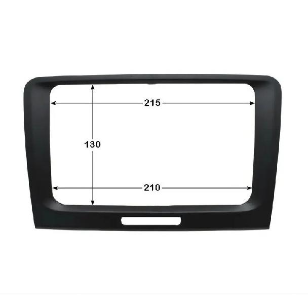 Black 220 X 130 210mm 2 Din Car DVD Radio Fitting Dash Panel Fascia Frame for 2009-2014 Skoda Superb