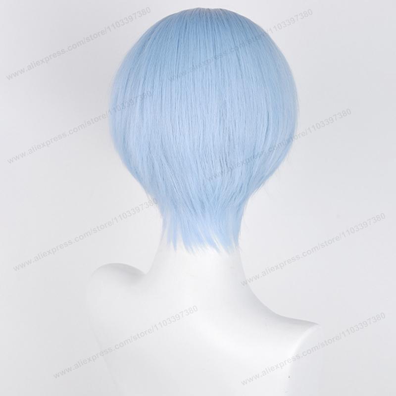 Himmel Wigs Cosplay 30cm Short Light Blue Scalp Hair Anime Heat Resistant Synthetic Wig + Wig Cap
