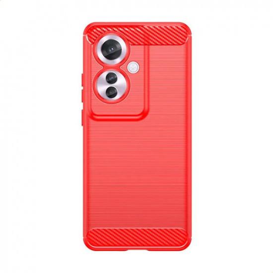 

Phone Case For Oppo F25 Pro 5g ,flexible Tpu Fiber Protective Cover For Oppo F25 Pro 5g червоний
