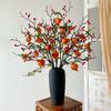 Pomegranate & Persimmon Fruit Tree Branch Bouquet: Artificial Floral Decoration for Living and Dining Rooms