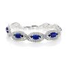 Sapphire Necklace Earrings Bracelet Four-piece Women's Jewelry Wedding Dress