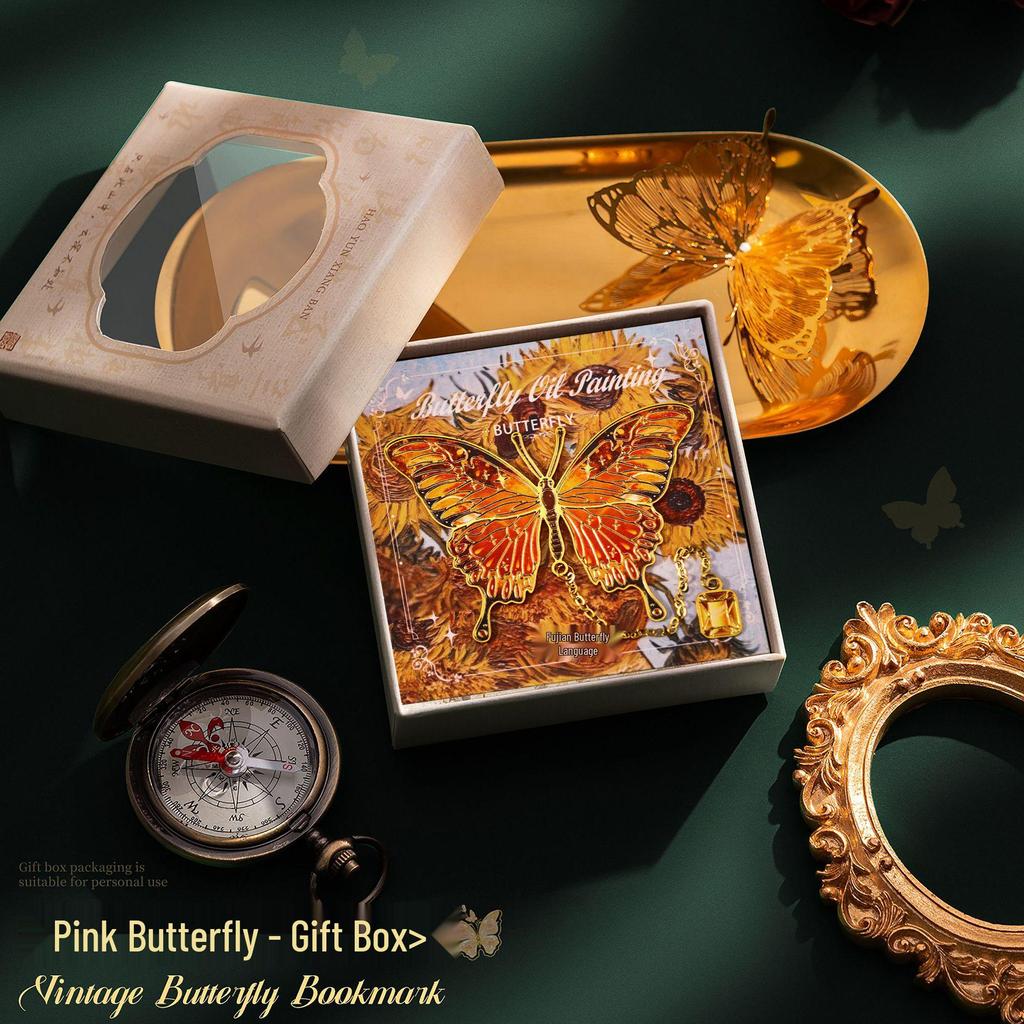 Vintage Butterfly Metal Bookmark: Creative and Elegant Back-to-School Souvenir