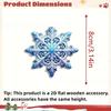 Blue Snowflake Wooden Ornaments Double-sided- Nordic Christmas Tree Decor & Cabinet Hanging for Holiday Home Party