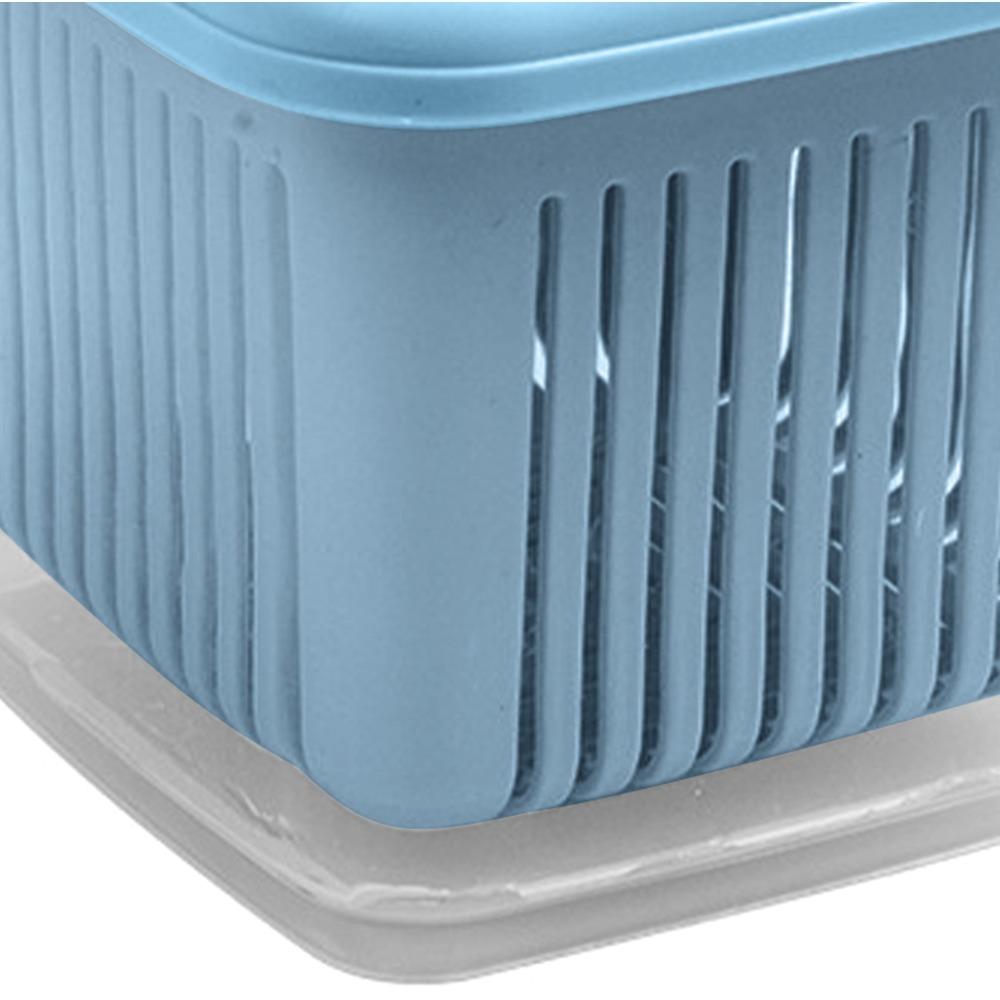 Sealing Box Onion Ginger Garlic Container Stackable Refrigerator Storage Box Kitchen Storage синий